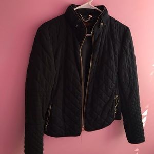 Navy quilted jacket